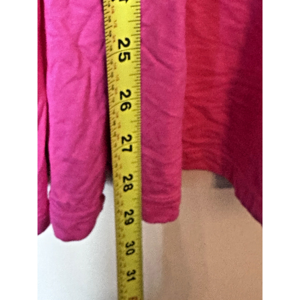 Maner Top Women's Med M Hot Pink Beaded Sleeveless Pleated Neck Keyhole New NWT - Picture 10 of 10